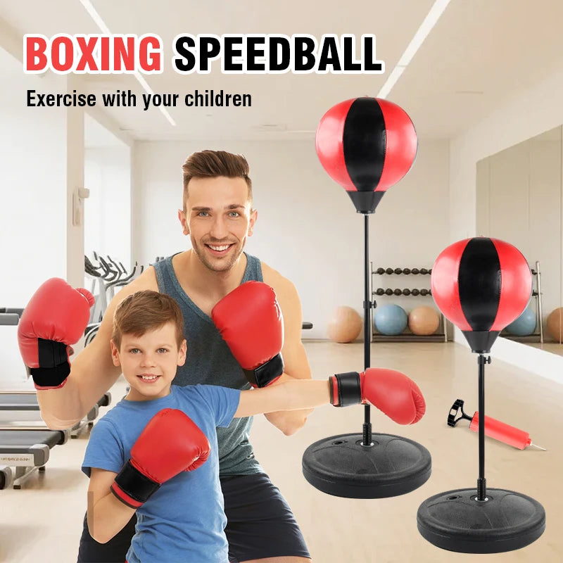 Children's Boxing Games Child Kids Sport Set with Glove Punching Speedball Toys for Children Outdoor Boxing Set Birthday Gifts