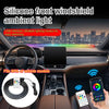 Interior 1.5M Car WindShield Decor Car LED Atmosphere Light USB Plug and Play Car LED Decorative Light with Remote Control APP