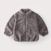 Solid Color Fashion Children Plush Coat Autumn Winter Warm Baby Girl Boy Casual Jacket Greatcoat Kids Clothing Toddler Outerwear