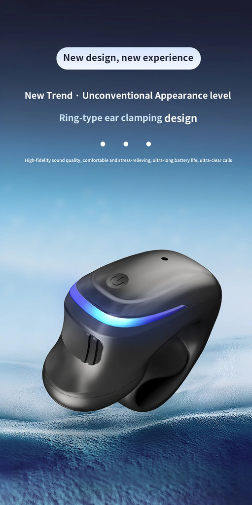 Wireless Bluetooth 5.3 Headphone Bone Conduction Headset Clip Single Ear Earphones Sport Earbuds For iPhone Huawei Realme OPPO
