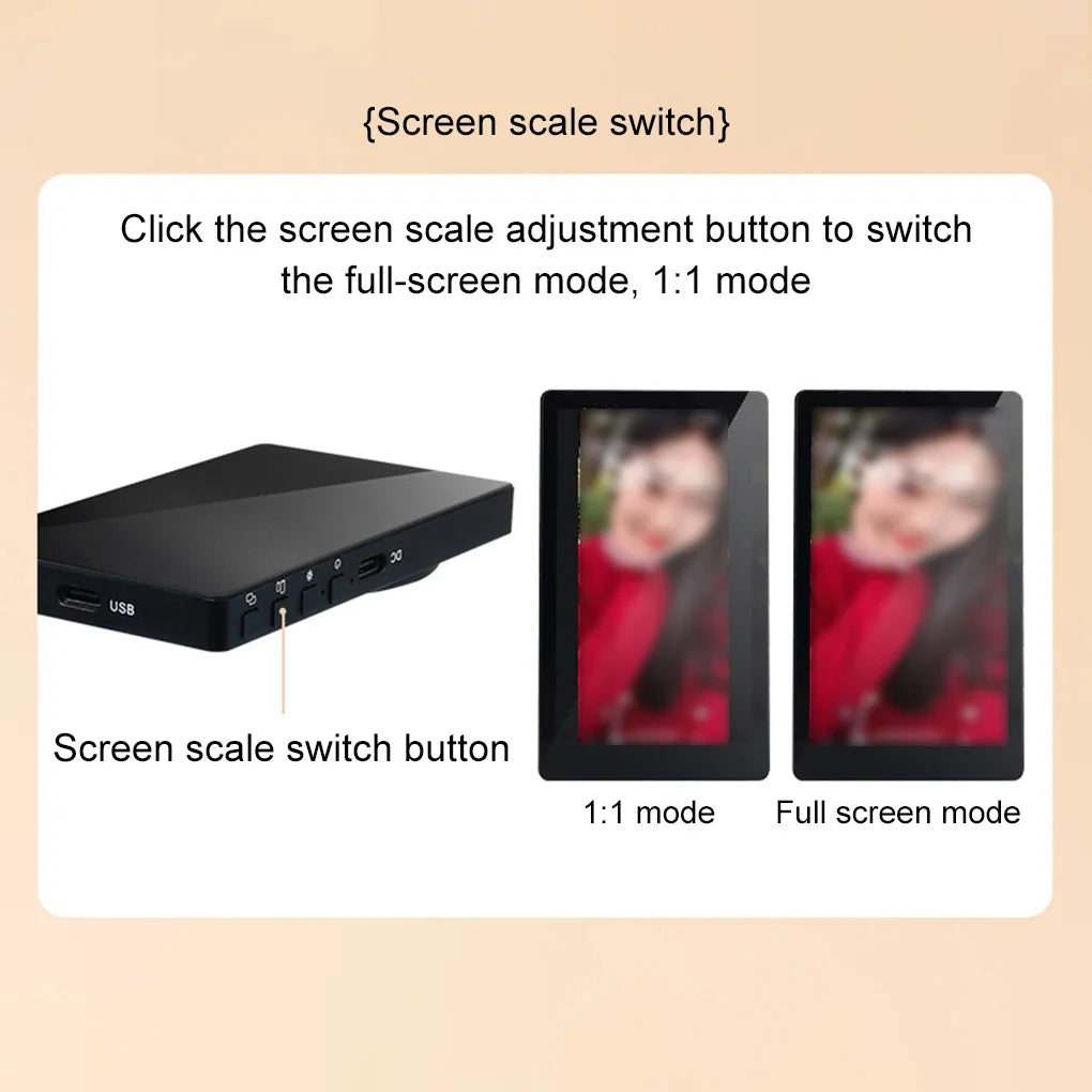 Magnetic Mobile Phone Selfie Monitor Screen with Sound For Smartphone Rear Camera Live Selfie Video Streaming For iPhone Android