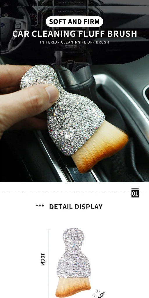 Car Interior Cleaning Brush Auto Detail Brush Bling Soft Bristles Multifunctional Auto Interior Detailing Brush Leather Computer
