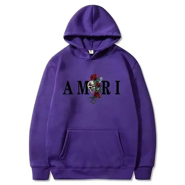 2026Men's and women's fashionable clothing trends with printed sportswear Harajuku casual pullover Long-sleeved hooded