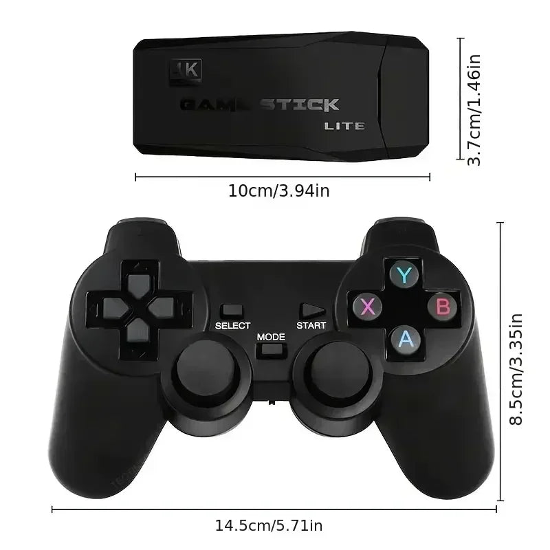 Video Game Console 2.4G Double Wireless Controller 4K HDMI for PS1/SFC/NES TV & PC 20000 Games 64GB Retro Children's Christmas