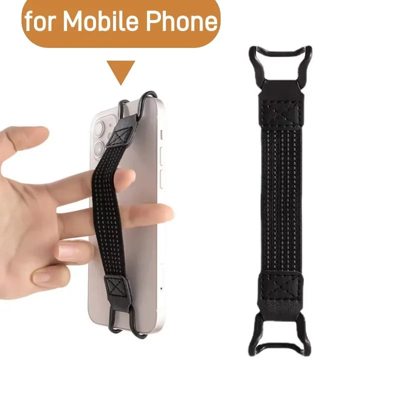 Leather Tablet Hand Strap Elastic Anti Drop EReader Holder Universal Security 6-7 Inch Tablets-Stand Handle Grip Secure Holding